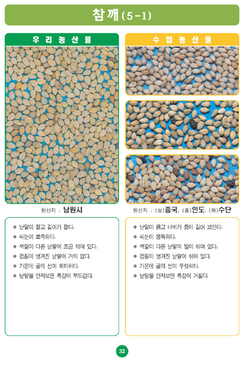 [포토소식]우리농산물 구별법 '참깨'