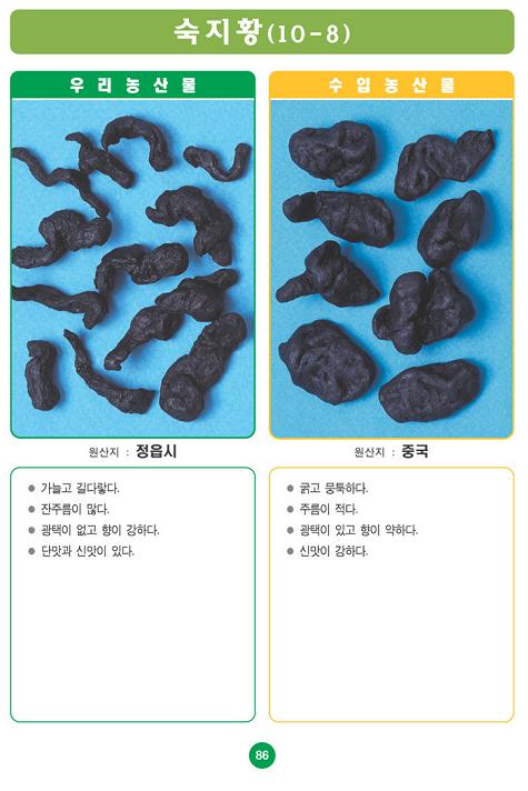 〔포토소식〕우리농산물 구별법숙지황 