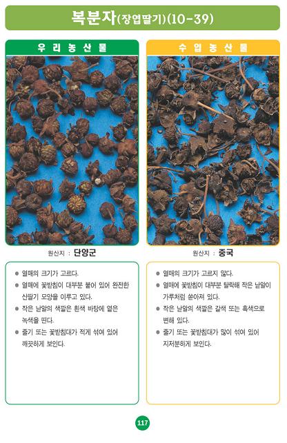 [포토소식]사진으로 알아보는 우리농산물 구별법 '복분자..