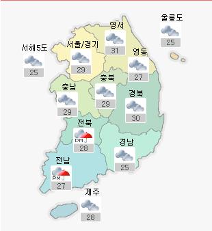[경산지역 주간 날씨]이번주 중반까지 맑은 날씨..큰 ..