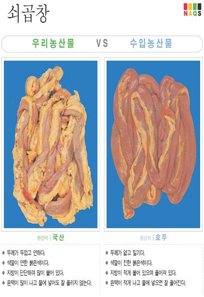 [포토소식] '쇠곱창' 사진으로 알아보는 우리농축산물 ..
