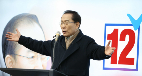 이회창 후보 등록 후 첫 대구 유세 ‘파안’  '정권교..
