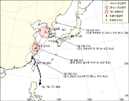 갈매기… “비바람 몰고 온다” 제7호 태풍 영향으로 월..