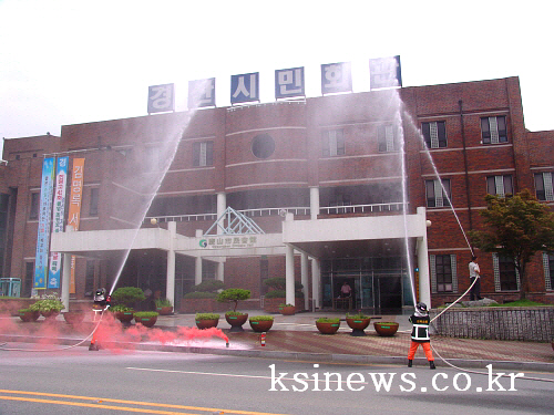 시민회관 가상화재 합동소방훈련 대형사고 이어질 우려 높..