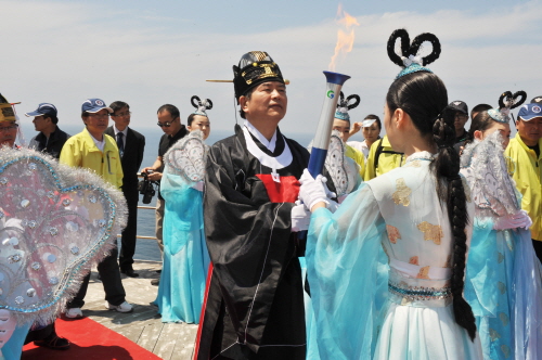 도민체전 성화 ‘독도’에서 채화!! 오늘부터 12일 개..