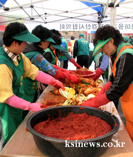 새마을지회, ‘김장’ 3천포기 봉사 읍·면·동 별 불우..