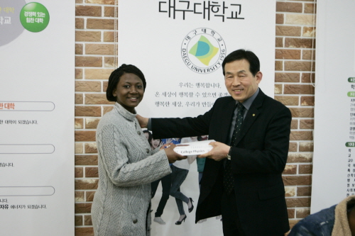 대구대, 콩고 유학생들 무료 교재 지원 학생행복센터, ..