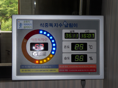 경산시, 식중독지수 알림판 보급 LED전광판 통해 식중..