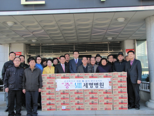 세명병원, 경산시보훈회관 물품 후원 관내 불우보훈대상자..