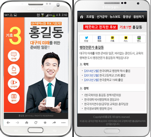 스마트폰 활용 선거전이 대세? 스마트폰 웹, 후보자 정..