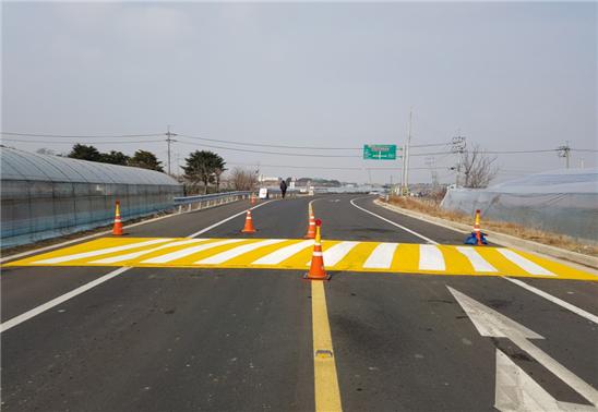 남산 삼성현교사거리 도로안전시설 개선