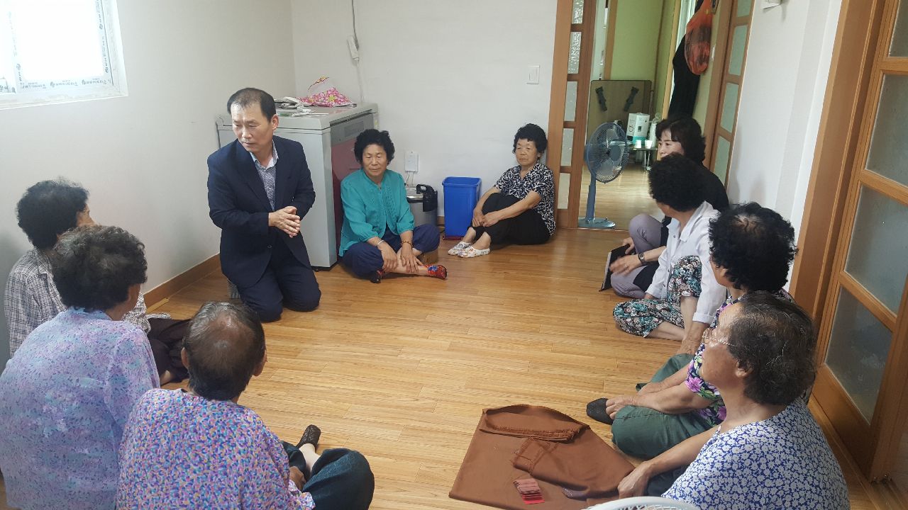 자인면, 23개소 경로당 방문 폭염대비 어르신 건강관리
