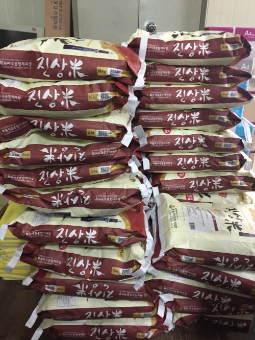 자인면, 익명의 기부자 백미 후원 