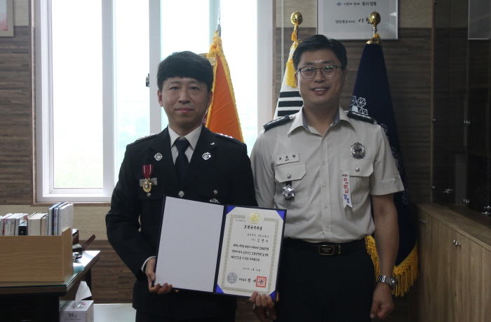 경산소방서 김병수 대원, 국무총리 표창 수상