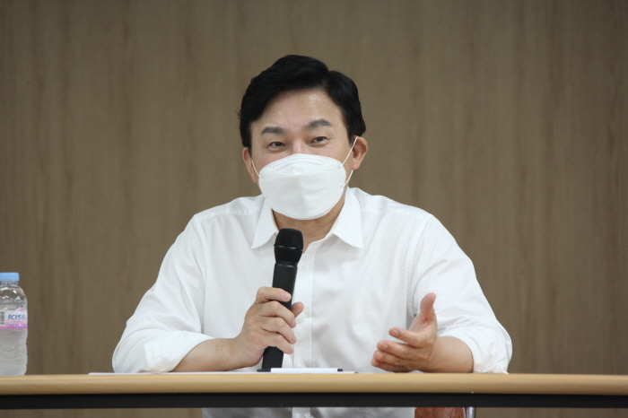 경산 찾은 원희룡 후보 '정권교체' 호소