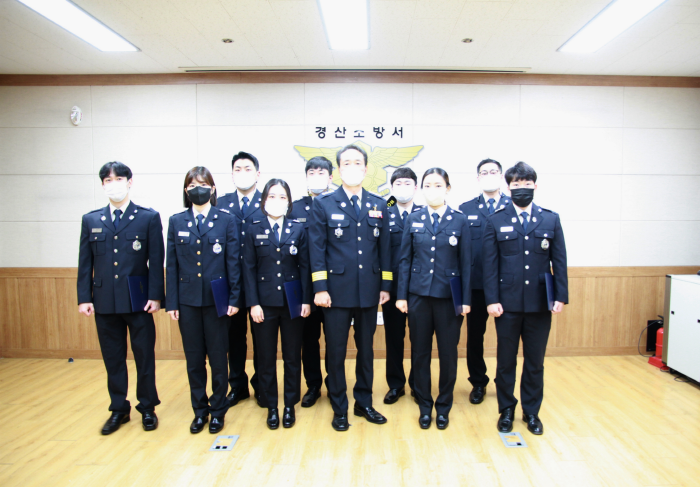 경산소방서, 하트·브레인세이버 인증서 수여