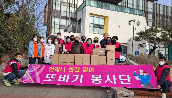 또바기봉사단, 요양시설 방역물품 후원