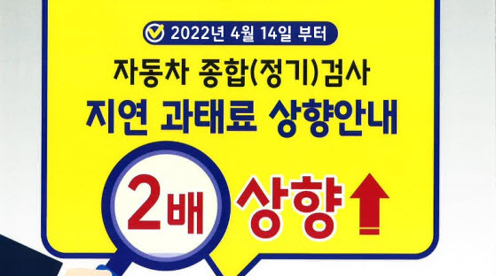자동차 검사 지연 과태료 ‘2배’ 오른다!