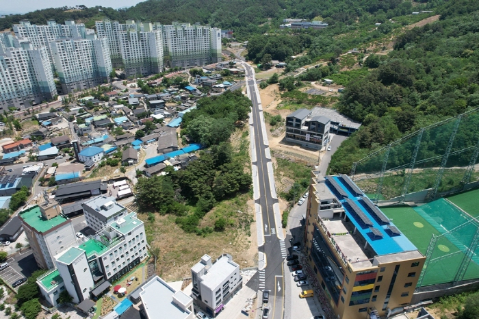 경산시, 백천동 도시계획도로 개설