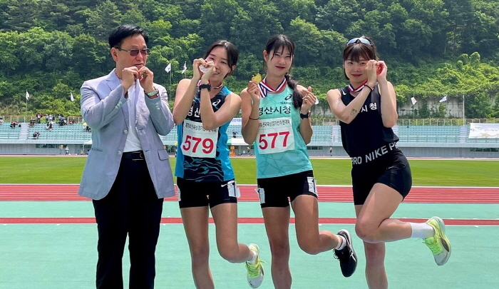 경산시청 육상팀, ‘금 2개, 은 3개’ 획득
