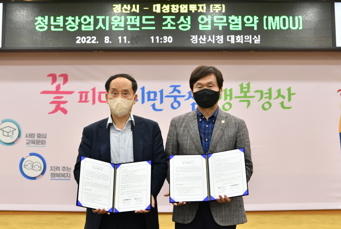경산시, 250억 원 규모 ‘청년창업지원 펀드’ 조성