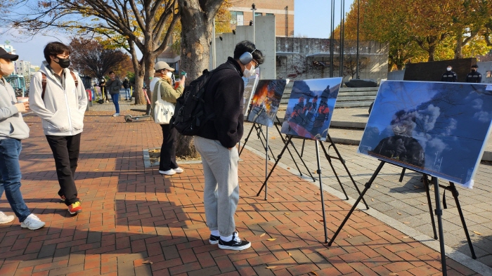 소방현장활동 사진작품 전시회 열려 