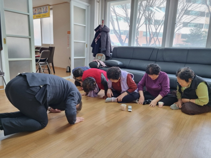 서부1동장, 지역 경로당 순회 방문 
