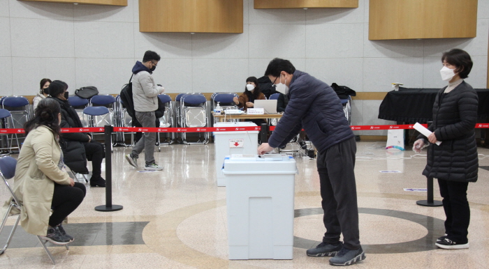 경산, 79개 투표소에서 본투표 진행