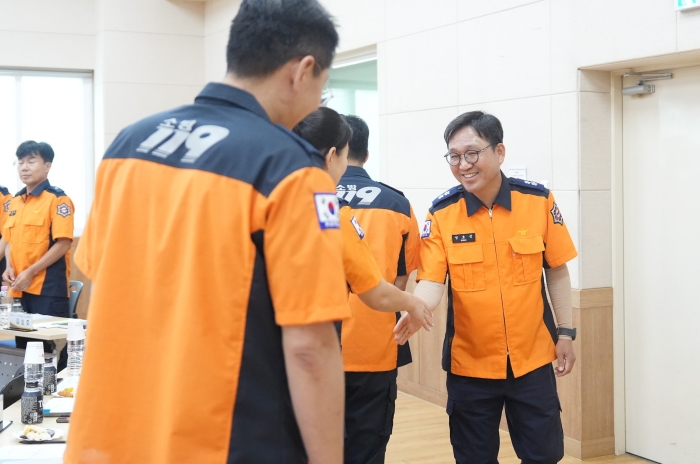 경북소방본부장, 경산소방서 현장 방문